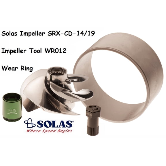 Solas SeaDoo Impeller W/ Wear Ring & Tool SRX-CD-14/19 RXTX 255 RXT RXP Wake 215