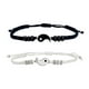 thumbnail image 1 of Juego de pulseras para parejas, pulseras para mejores amigos para 2, pulsera de cordón ajustable Yin Yang a juego, símbolo de amor para la relación, novio, novia, regalo de San Valentín, 1 of 7