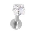 thumbnail image 1 of Goujon Labret en Acier Chirurgical Fileté Interne 16G avec Ensemble de Broches CZ Gem, 1 of 1