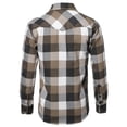 thumbnail image 2 of FashionOutfit Men's Casual Plaid Flannel Woven Long Sleeves Button Down Shirt, 2 of 4
