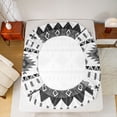 thumbnail image 5 of Homewish Triangle Rhombus Geometric Full Size Sheets,Vintage Bohemian Aztec Bed Sheets,Gray White Sheet Sets For Adults,Luxury Bedroom Decor,4-Piece, 5 of 7