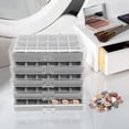 thumbnail image 4 of OULII Transparent Acrylic Rock Collection Display Case with Velvet Lining and Divided Compartments 13.5 x 9.5 x 3.5 Inches, 4 of 6