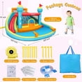 thumbnail image 6 of Adnoom 13.8FTx14.1FT Inflatable Pool Water Slide with Double Slides, Indoor Bounce House W/520W Blower,Jumpy House,climbing Wall&Water Cannon,Large Inflatable Water Park for Big Kids 3-10, 6 of 10