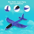 thumbnail image 7 of 4 Pack Airplane Toys, 19" Large Throwing Foam Plane, 2 Flight Mode Foam Gliders, Birthday Gifts for Kids 3 4 5 6 7 8 9 10 11 12 Year Old Boys Kids Girls, Outdoor Yard Family Game Toys (Blue Plane), 7 of 7