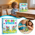 thumbnail image 1 of Juguetes educativos apilables para niños, de plástico multicolor, para desarrollar habilidades motoras, reconocimiento de colores y desarrollo cerebral, 1 of 7