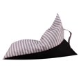 thumbnail image 3 of Cubierta de Bolsa de Frijol Poliéster Sillón Muebles para Dormitorio, Sala de Gray_Stripe, 3 of 8