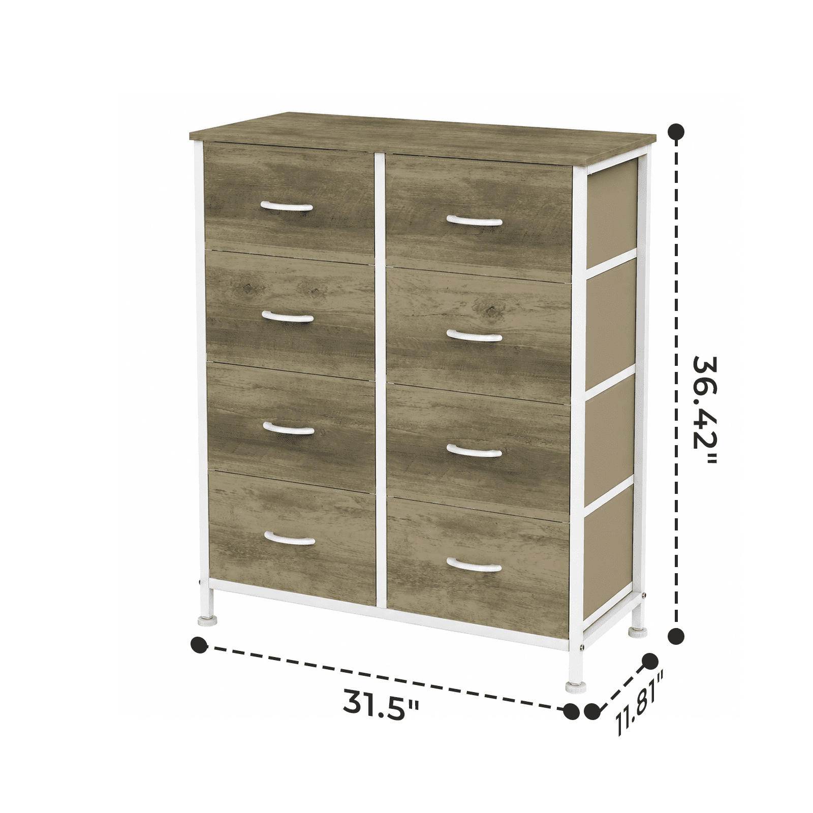 Alvantor 7/8/9-Dresser, Dresser for Bedroom Organizer Storage, Fabric Storage Tower with Sturdy Steel Frame, Wooden Top & Easy Pull Fabric Bins, Dresser for Living Room Entryway Clothes Organization