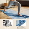 thumbnail image 4 of Blue Marble Gold Wave Pattern Hot Yoga Mat Towel Non Slip for Hot Yoga - Quick-Drying Yoga Mat Cover with 4 Corner Pockets with Travel Bag - Hot Yoga Towel Non Slip 70"x26", 4 of 6