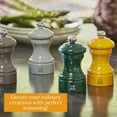 thumbnail image 5 of Peugeot Bistro 4-inch Manual Pepper Mill, Adjustable Coarseness, Stainless Steel Grinding, Pre-Filled with Black Peppercorns - Enhanced Flavors & Aromas (Saffron), 5 of 7