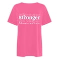 thumbnail image 4 of Graphic Tees for Women Casual Loose Letter Print Crew Neck Short Sleeve T Shirt Top for Everyday Comfort and Style Pink S, 4 of 4
