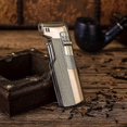 thumbnail image 2 of Pipe Lighter Soft Flame Refillable Butane Lighters Czech Pipe Tools Father Day Husband Gift (Black Nickel), 2 of 5
