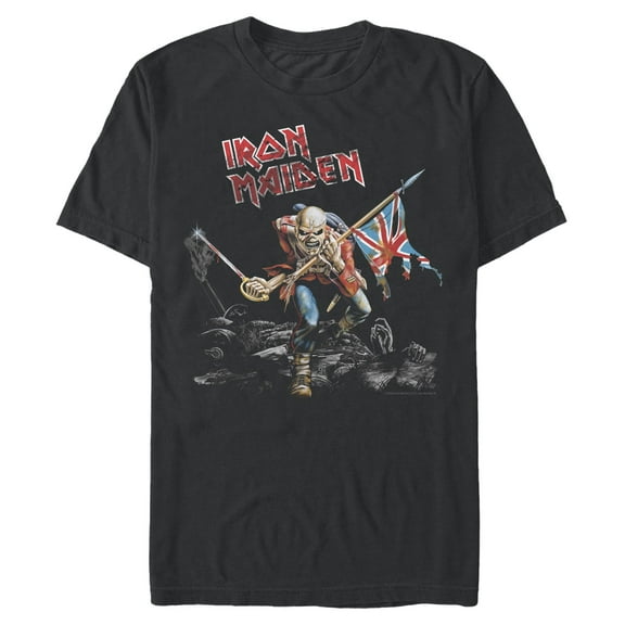 Mens Iron Maiden Distressed the Trooper T Shirt