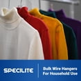 thumbnail image 5 of SPECILITE Metal Wire Hangers 200 Pack with Groove, Space Saving Clothes Hanger Non Slip 16.7in for Adults and Children, 5 of 7