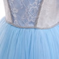 thumbnail image 5 of Girls Royal Blue Princess Dress with Crown, Sparkly Lace Ball Gown Halloween Fancy Dress Up Costume for Kids 4-9 Years, 5 of 7