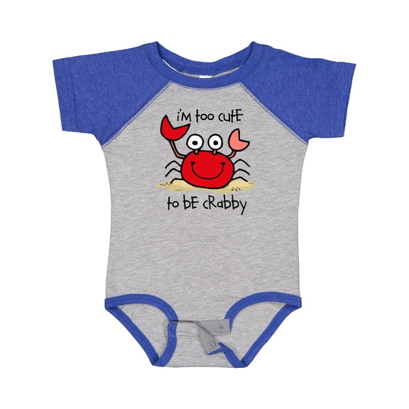 Inktastic Too Cute Crab Boys or Girls Baby Bodysuit