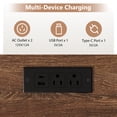 thumbnail image 3 of Ktaxon Fluted Nightstand with Charging Station, End Table Wooden Bedside Table Large Capacity Easy to Assemble, 3 of 8
