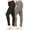 Black-Heather Charcoal, variant on Women's Plus Size Solid High Waist Full Length Female Leggings(Pack of 2)