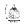 thumbnail image 5 of Kiven Plug in Pendant Light, Farmhouse Hanging Light Fixture with Timer and Clear Glass Globe, E26 Socket Pendant Light for Bedroom Hallway Kitchen, 5 of 7