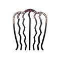 thumbnail image 2 of Eosunjian Hair Comb Cubic Zirconic Stable Waved Anti-slip Lightweight Hair Decoration Decorative Smooth Hair Bund Comb Hair Styling Tool, 2 of 13