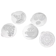 Zeiwohndc 5 Pcs Coffee Decor Novel Lattes Art Stencils Cappuccinos Art Templates
