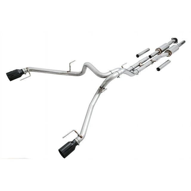Fits 2017-2020 Ford F-150 AWE Tuning Exhaust System Kit 3015-33106 0FG Cat-Back System; Stainless Steel; Without Muffler; Dual Exhaust With Dual Exits; Rear Exit