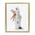 thumbnail image 5 of Stupell Industries Chic Fashion Coffee and Purse Female Robe Pose Metallic Gold Framed Floating Canvas Wall Art, 24x30, by Ziwei Li, 5 of 5
