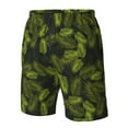 thumbnail image 5 of Kdxio Tropical Palm Leaves Fern Leaf Pattern Mens Casual Shorts - Drawstring Summer Beach Sports Shorts for Men, 5 of 9