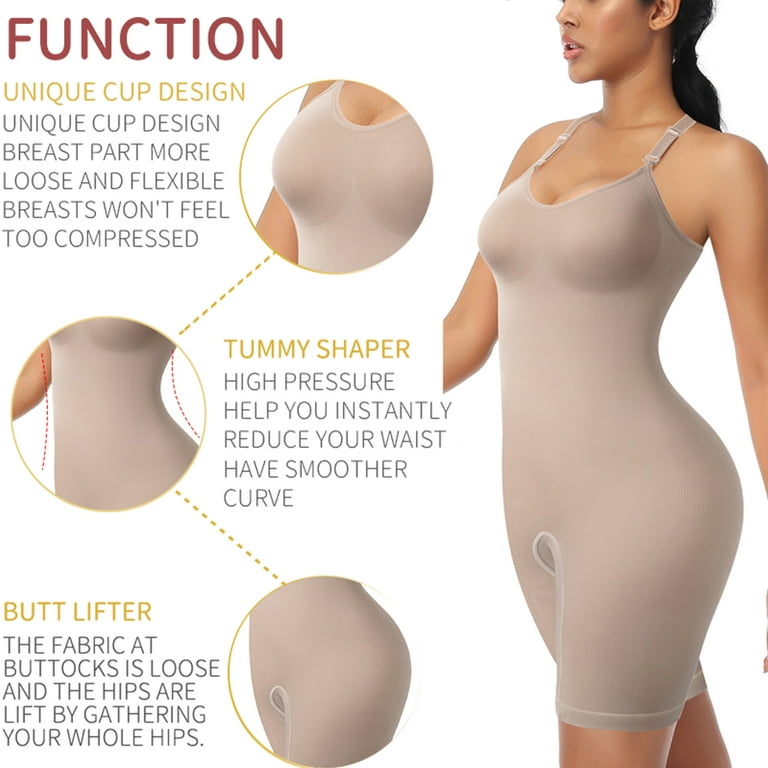 SHAPERIN Women Full Body Shaper Tummy Control Slimming Sheath Butt Lifter  Push Up Thigh Slimmer Abdomen Bodysuit Shapewear 