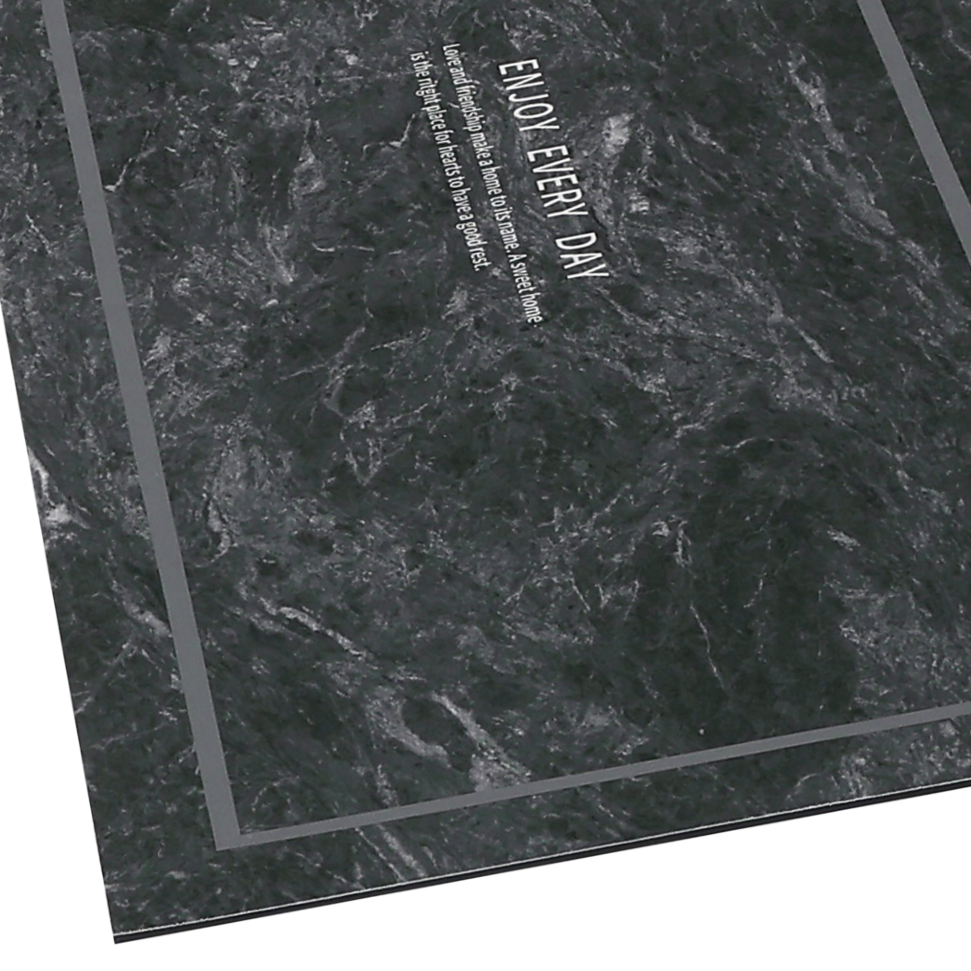 Unique Bargains 2 PCS Kitchen Mat, Abstract Printed Waterproof Kitchen Mats and Rugs Black 16" x 24" + 16" x 47"