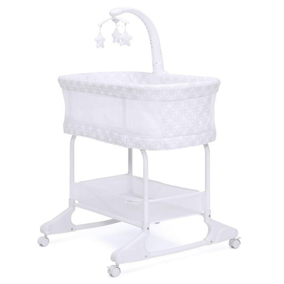 Delta Children Berceau à Bascule SleepCool avec maille respirante, Fresco