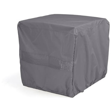 Square Patio Accent Table Cover - Patio Outdoor Furniture Cover, Water Resistant Outdoor Ottoman/Side Table Cover, 300D Polyester, 18W x 18D x 18H, Charcoal