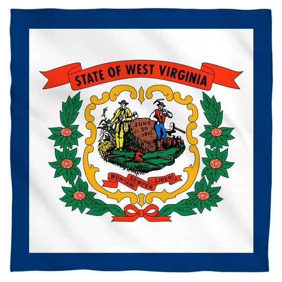 - West Virginia Flag - Bandana - 22" x 22"