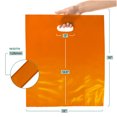 thumbnail image 2 of Orange Merchandise Plastic Glossy Retail Bags 100 Pack 12" x 15" with 1.25 mil Thick - Die Cut Handles - Perfect for Shopping, Party Favors, Birthdays, - Color Orange - 100% Recyclable, 2 of 7