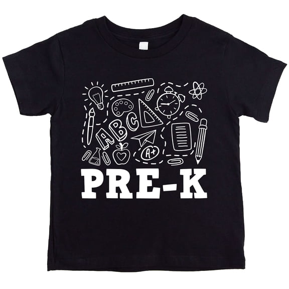 Pre-K School First Day of School Gift Back to School T-Shirt Boys and Girls Back to School Shirts and Raglans Black Shirt Youth Small