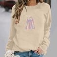 thumbnail image 2 of Jsaierl Womens Halloween Sweatshirts Cute Graphic Pullovers Stretch Going Out Crewneck Long Sleeve Sweater Tops Halloween Clothes, Sizes S-2XL, 2 of 7