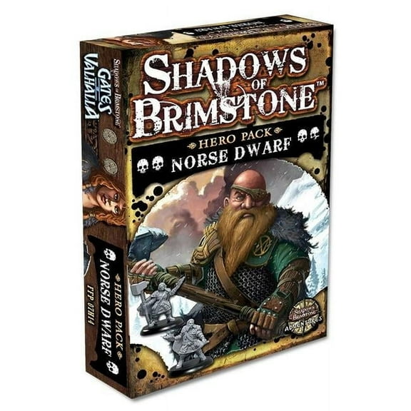 Flying Frog Productions FYF07H14 Shadows of Brimstone Hero Pack Norse Dwarf Board Game