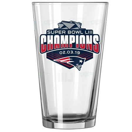 New England Patriots Super Bowl LIII Champions 16oz. Satin Etch Pint Glass - No Size