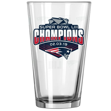 - New England Patriots Super Bowl LIII Champions 16oz. Satin Etch Pint Glass - No Size