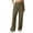 Army Green, variant on Plus Size Pants Solid Straight Wide Leg Chino Pants With Pocket Plus Size Relaxed Fit Casual Pants Women Summer Beige S