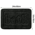 thumbnail image 6 of Unique Bargains 2 Pcs Memory Foam Absorbent Bathroom Rugs Black/Pink 16" x 24", 6 of 6