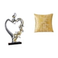 thumbnail image 1 of Figura De Pareja Besándose, Estatua De Pareja Besándose, Adorno De Escritorio Coleccionable Para Dormitorio, Boda, Estantería, Armario, Decoración Del Hogar, Funda De Almohada Elegante,, 1 of 8