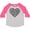 Heather and Hot Pink, variant on Inktastic Heart Made Of Paws, Dog Paws, Puppy Paws - Black Boys or Girls Toddler T-Shirt