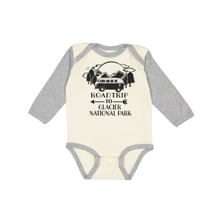 

Inktastic Road Trip To Glacier National Park Gift Baby Boy or Baby Girl Long Sleeve Bodysuit