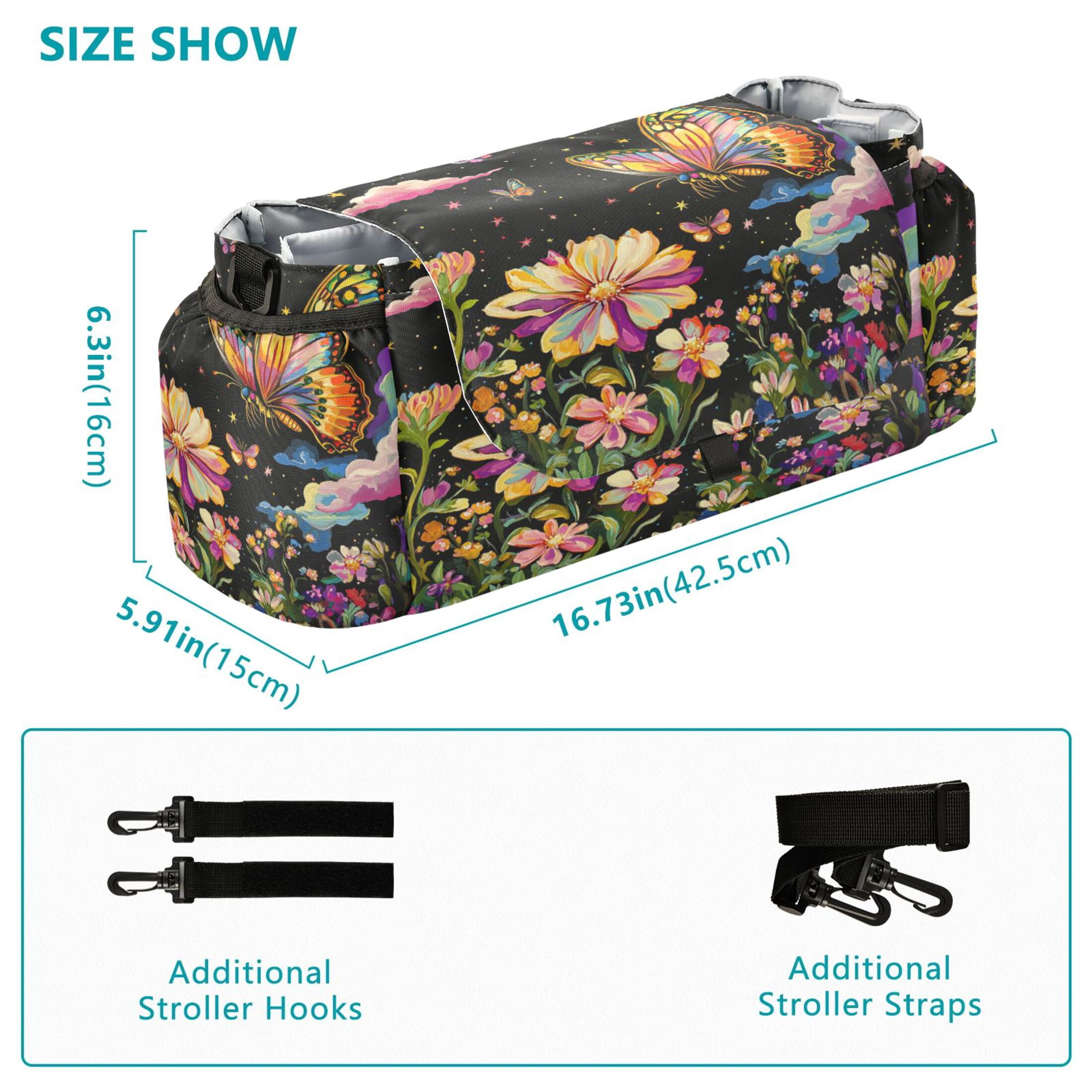 DIXRUYEE Stroller Organizer Enchanted Garden Night Printed