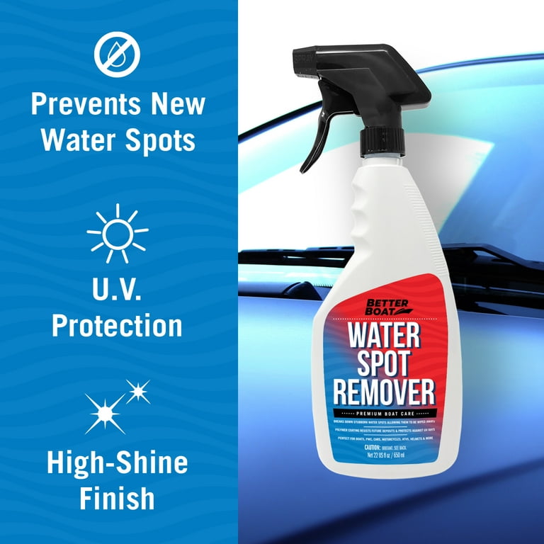 Boat Cleaner Water Spot Remover for Cars & Boat Wax Marine Grade Boat Wax  and Polish Cleaning Supplies Hull Vinyl Fiberglass Cleaner for Boat, Car,  Seat & Glass Stain Hard Water Remover