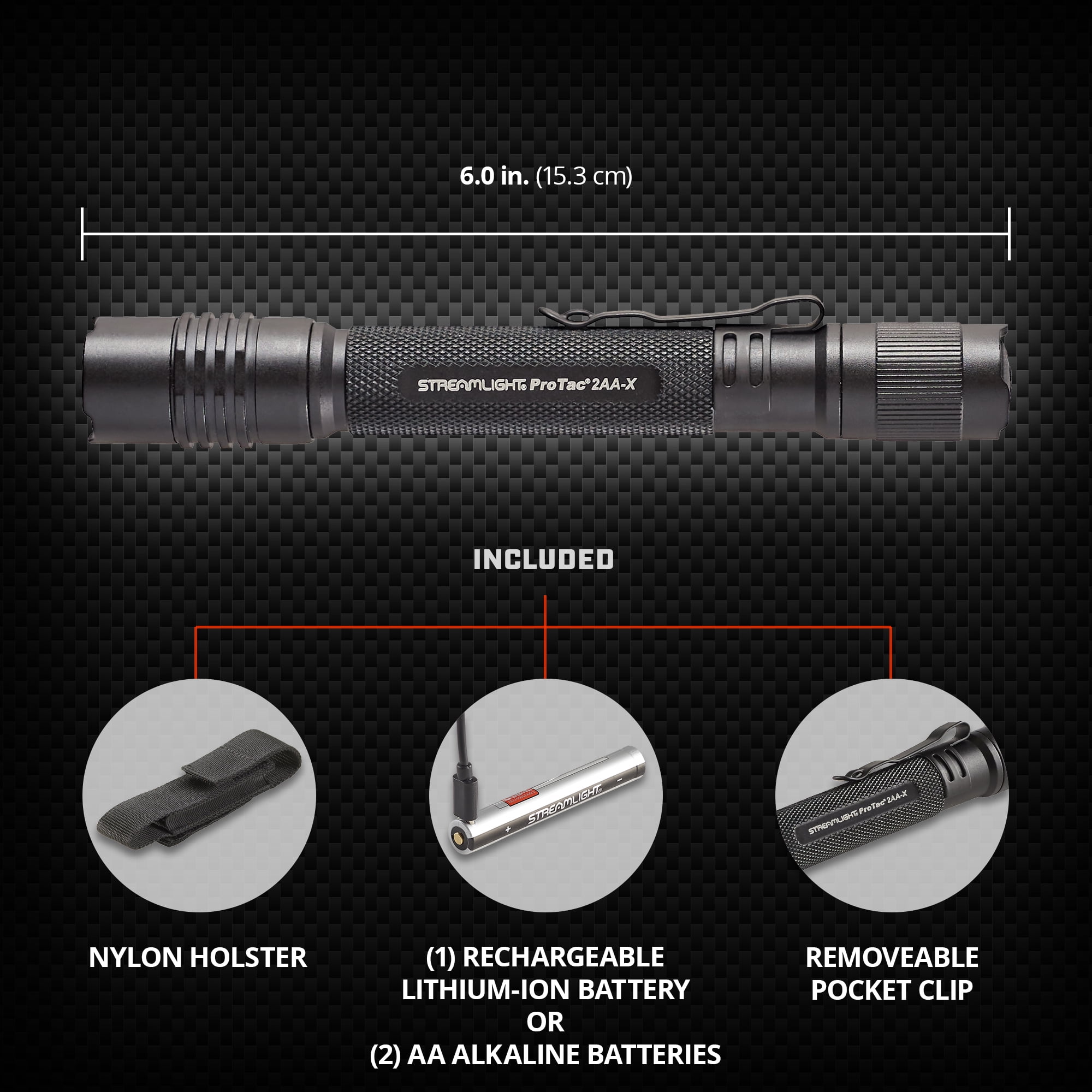 Streamlight ProTac 2AA Bright Tactical Handheld Flashlight, Black