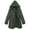 Army Green, variant on Thick Women Front-Zip Hooded Parka Coat Outdoor Waterproof Jacket BETT