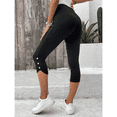 thumbnail image 4 of MLDRA Women's Capri Leggings Yoga Pants with Pockets High Waisted Knee Length Stretch for Casual Soft Workout Exercise Ladies Lounge Pants Black, 4 of 8