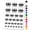 Black, variant on Mr and Mr Always and Forever Wedding Tuxedo Hearts Water Resistant Temporary Tattoo Set Fake Body Art Collection - Red