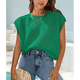 thumbnail image 4 of Top de Crochet con Cuello Redondo y Corta para Mujer, Verde, Talla XL, 4 of 8